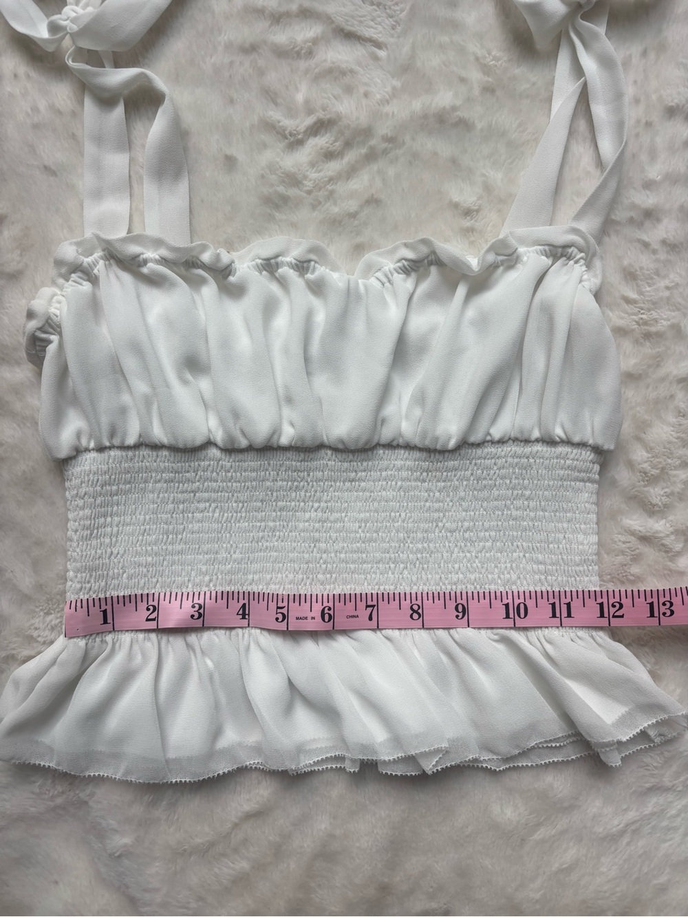 Wilfred White Strapless Ruffled Bandeau Top - Picture 10 of 15